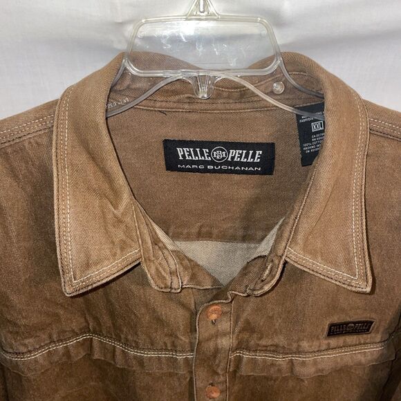 Pelle MB Pelle Men’s Work Jacket Size 2XL Brown Thick Workwear Outdoors Comfort - Picture 3 of 12